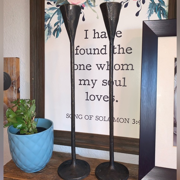 Pottery Barn Accents Pottery Barn Cast Iron Tall Brown Black Wrap